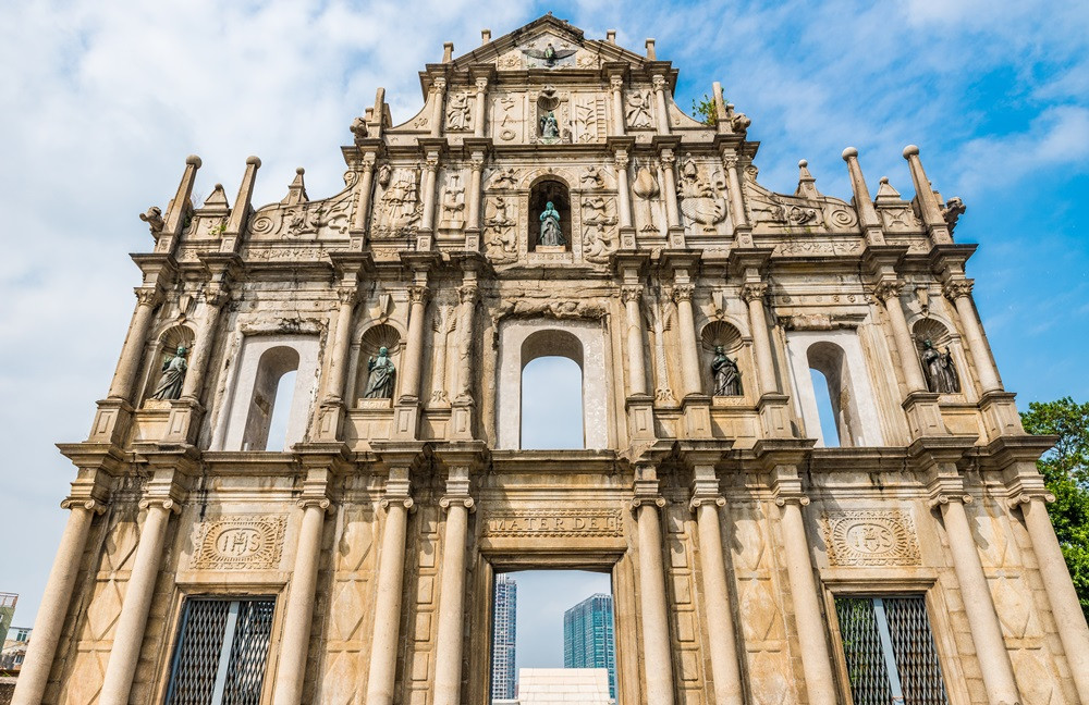 澳门大三巴牌坊历史遗迹